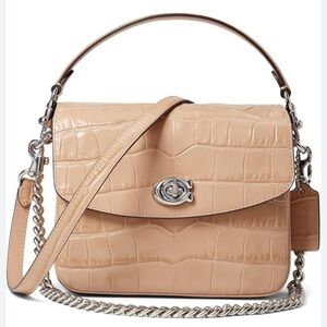 Coach Crocodile Embossed Leather Crossbody Bag